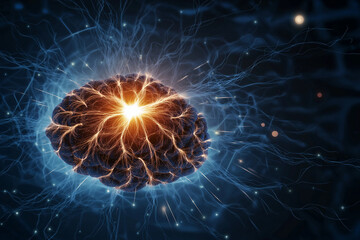 Tornado shaped brain symbolizing creativity energy and dynamic thinking power of imagination 