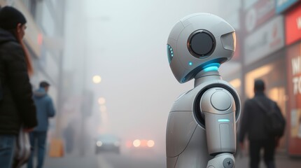 Robot in a Foggy City