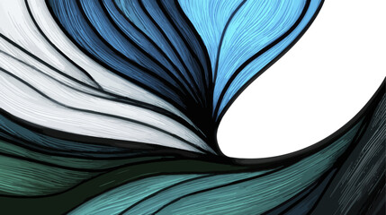 Abstract wave pattern illustration in blue and white colors