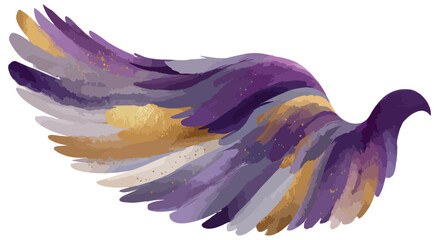 Watercolor wing illustration abstract design artistic concept