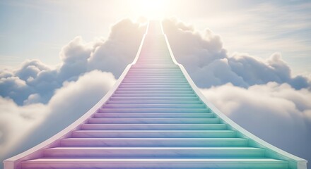Stairway to Heaven - Ascending to the Divine Realm in the Clouds.