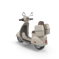 vintage scooter isolated on white