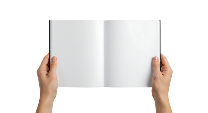 hands holding blank paper