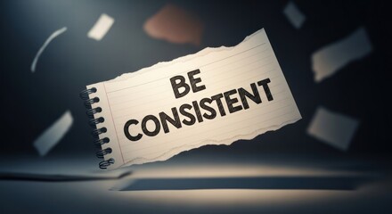Naklejka premium Be Consistent