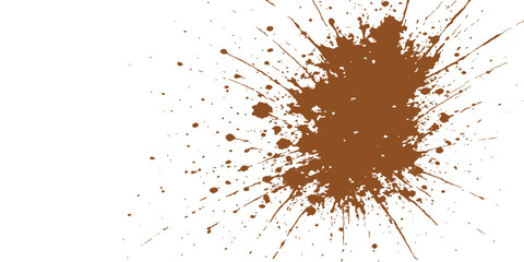Abstract black ink splat and grunge paint texture forms a dirty liquid splash vector design background illustration
