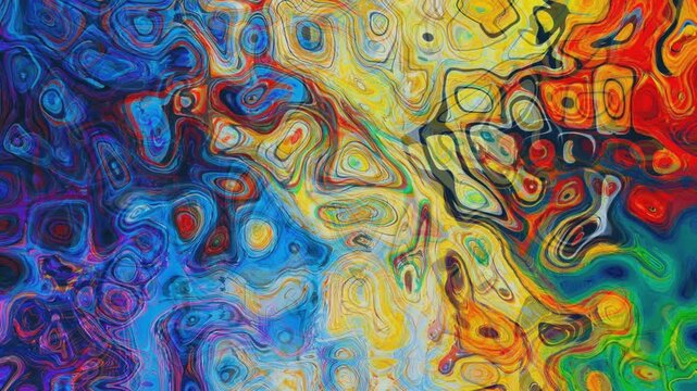 Seamless Abstract fluid motion waves with smooth swirling patterns and organic flow.