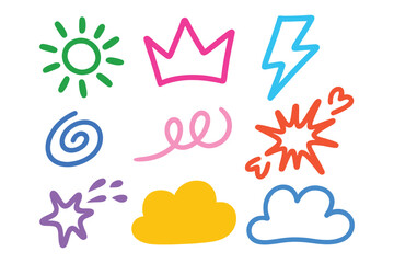 Vector art of hand drawn cartoon doodles