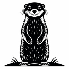 Groundhog Day black color design, solid white background (2).eps