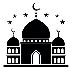 Isra & Miraj Day black color design, solid white background (2).eps