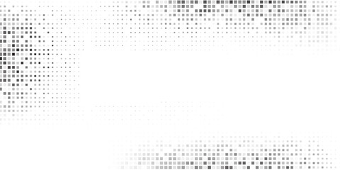 Modern mesh rectangle wave halftone gradient background. Faded grit noise texture. White and black sand vector abstract modern