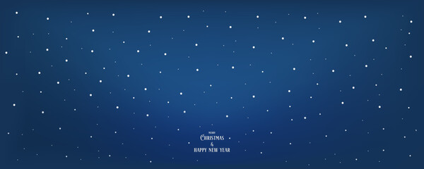 Light snowy snowfall wallpaper with night winter for holiday landscape banner