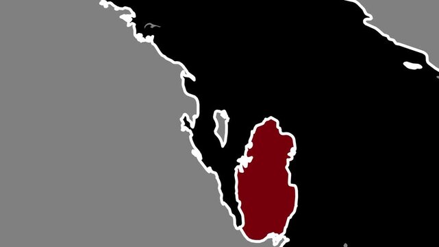 Qatar Map Animation