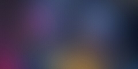 Dark Abstract Gradient with Purple Blue and Yellow Tones and Grain background