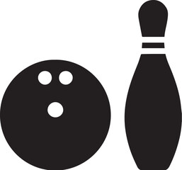 bowling ball and pins
