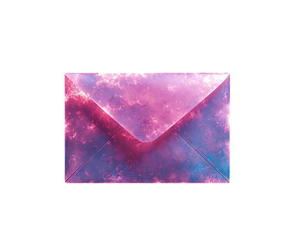 Envelope filled with vibrant pink and blue nebula sky