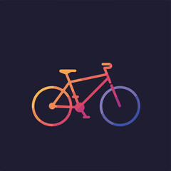 Fototapeta premium Minimalist Bicycle Logo Design for Modern Cycling Brands