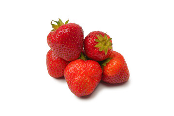 Fresh group of berries isolated on a white background.