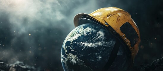 Earth in a Construction Helmet