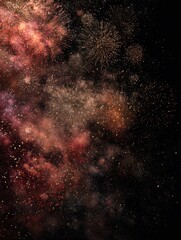 dynamic firework bursts captured in high resolution with space for text ideal for event invitations and holiday promotions