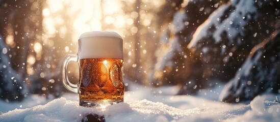 Frosty Beer in the Winter Wonderland