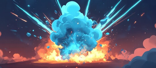 Digital Explosion Illustration