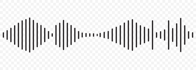 Sound wave set, Black sound waves and audio frequencies, Sound wave, audio wave icons, Set of radio wave icons, Sound wave icon thin line outline set. EPS 10.