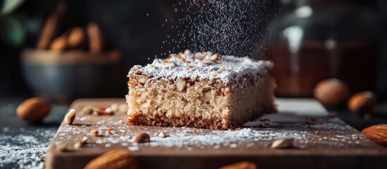 Almond Cake with Powdered Sugar