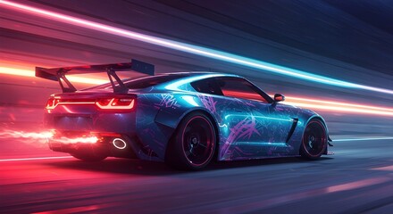 Fototapeta premium fast driving car