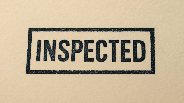 import rate concept. Stamped document marked as inspected on textured background.