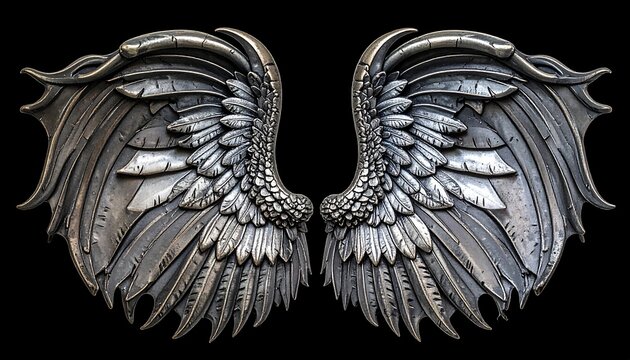 Detailed metal wings