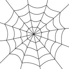 Obraz premium Web spider isolated, spider cobweb, spiderweb halloween background
