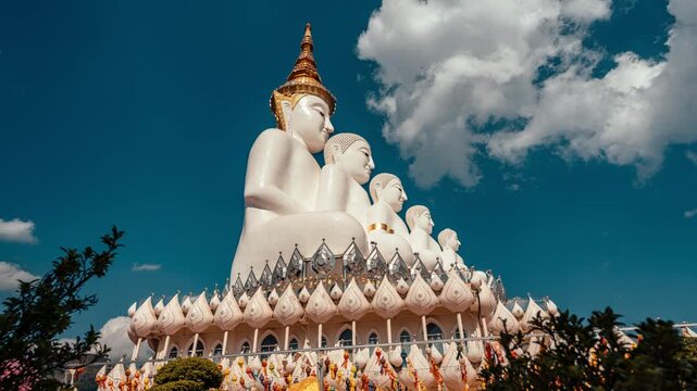 Wat phra that pha son kaew temple sits atop a mountain in thailand