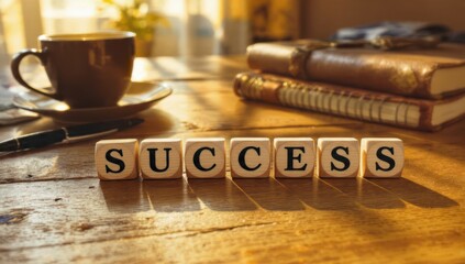 Achieving success motivational workspace office inspirational image cozy environment close-up personal growth