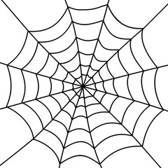Web spider isolated, spider cobweb, spiderweb halloween background - vector