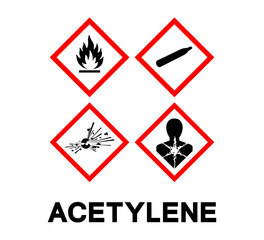 Acetylene Symbol Sign ,Vector Illustration, Isolate On White Background Label.EPS10