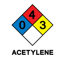 Acetylene Symbol Sign ,Vector Illustration, Isolate On White Background Label.EPS10