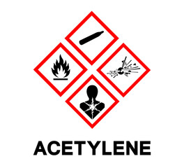 Acetylene Symbol Sign ,Vector Illustration, Isolate On White Background Label.EPS10