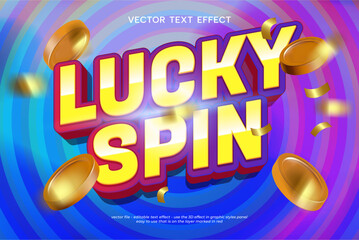 Lucky spin vector text effect