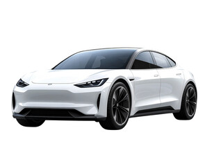 Obraz premium Modern EV Car Prototype with Minimalist Design PNG