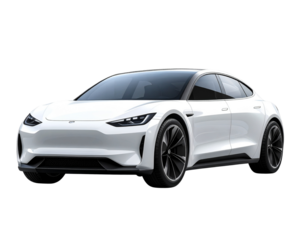 Modern EV Car Prototype with Minimalist Design PNG