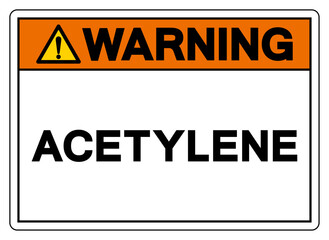 Warning Acetylene Symbol Sign ,Vector Illustration, Isolate On White Background Label. EPS10Acetylene Symbol Sign ,Vector Illustration, Isolate On White Background Label.EPS10
