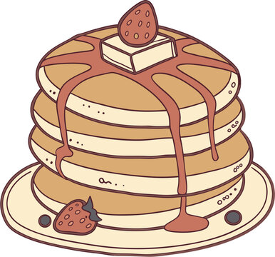 piece of panecake with berries