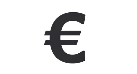 Fototapeta premium Euro currency symbol icon isolated PNG with Transparent Background