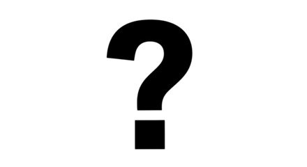 Black Question Mark isolated PNG with Transparent Background