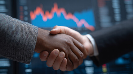 Business partnership agreement corporate office photo professional setting close-up trust and collaboration