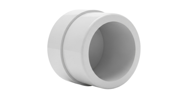 Plastic PVC pipe fitting cap connector isolated PNG with Transparent Background - Powered by Adobe