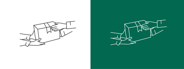 set of Transfer The Sale and delivery icon 