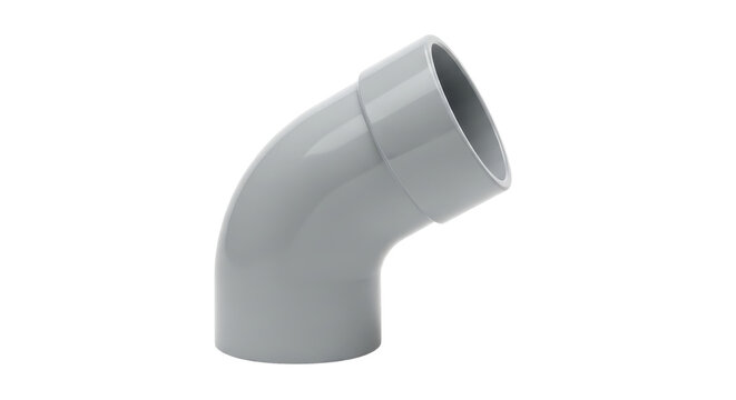 PVC pipe elbow fitting for plumbing projects isolated PNG with Transparent Background