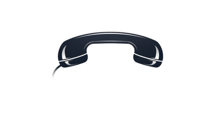 Vintage telephone receiver for communication assistance isolated PNG with Transparent Background