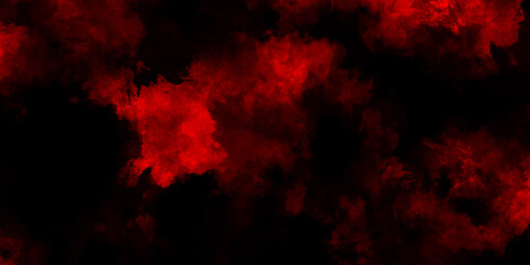 Dark red powder explosion cloud on black background. Abstract red and black grunge texture smoke. smoke fog misty texture overlay on dark black. paranormal red mystic smoke, clouds for movie.